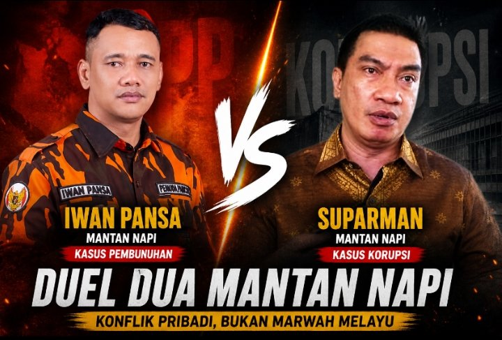tvmiranda.com | Suparman Mantan Terpidana Korupsi, Iwan Pansa Eks Kasus Pembunuhan, Jangan Seret Marwah Melayu ke Konflik Pribadi