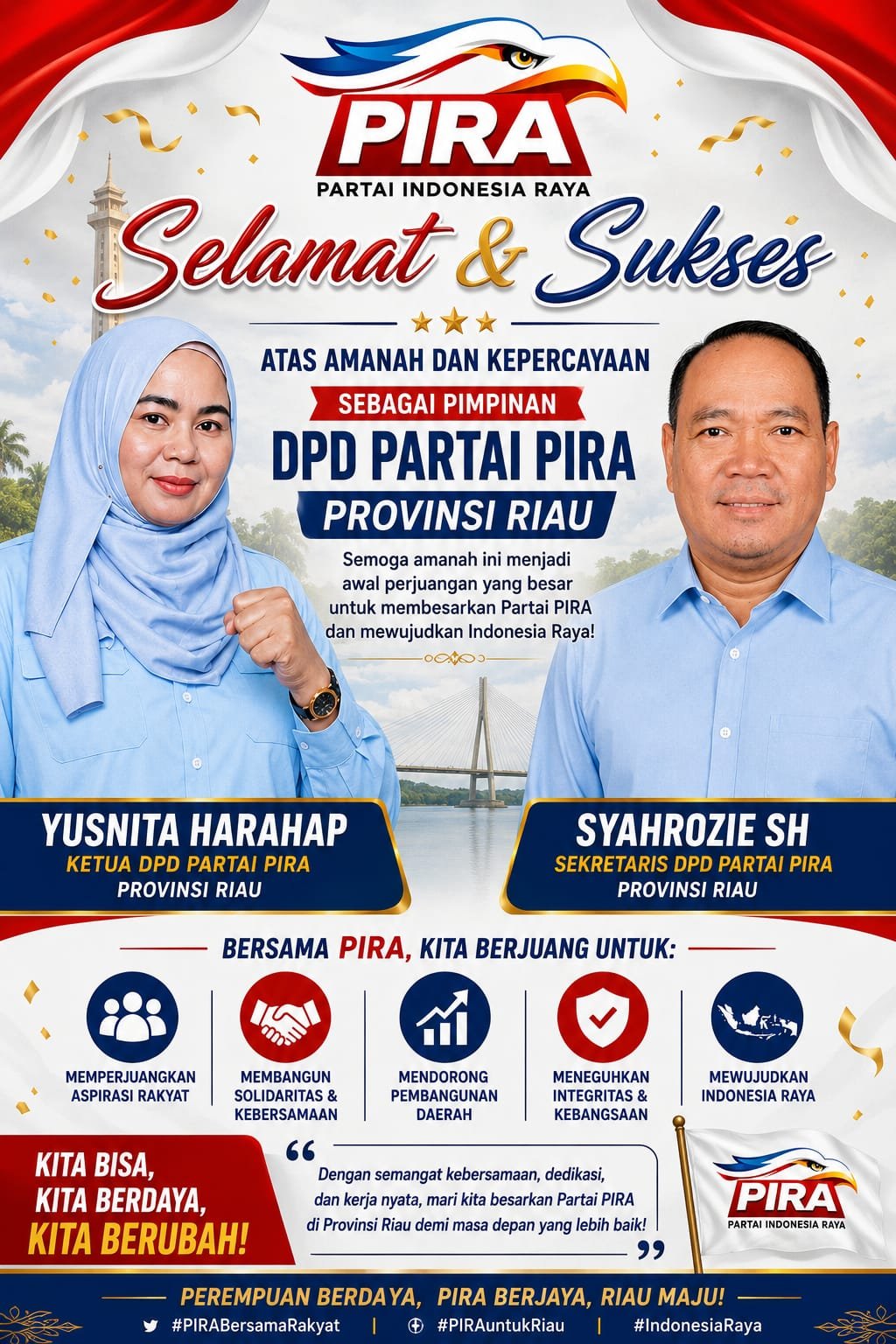 tvmiranda.com | SELAMAT ATAS AMANAH BESAR, YUSNITA HARAHAP DAN SYAHROZIE SH RESMI PIMPIN DPD PARTAI PIRA PROVINSI RIAU tvmiranda.com | SELAMAT ATAS AMANAH BESAR, YUSNITA HARAHAP DAN SYAHROZIE SH RESMI PIMPIN DPD PARTAI PIRA PROVINSI RIAU