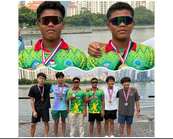 tvmiranda.com | SMA Olahraga Pekanbaru Riau Ukir Prestasi Internasional di Singapore, Aslim S.Pd Bangga Atlet Dayung SKO Riau Raih Emas