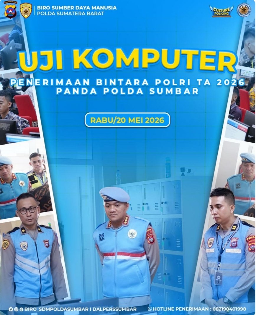 tvmiranda.com | Bid Propam Polda Sumbar Awasi Langsung CAT Bintara Polri 2026, Seleksi Berjalan Ketat dan transparan tvmiranda.com | Bid Propam Polda Sumbar Awasi Langsung CAT Bintara Polri 2026, Seleksi Berjalan Ketat dan transparan