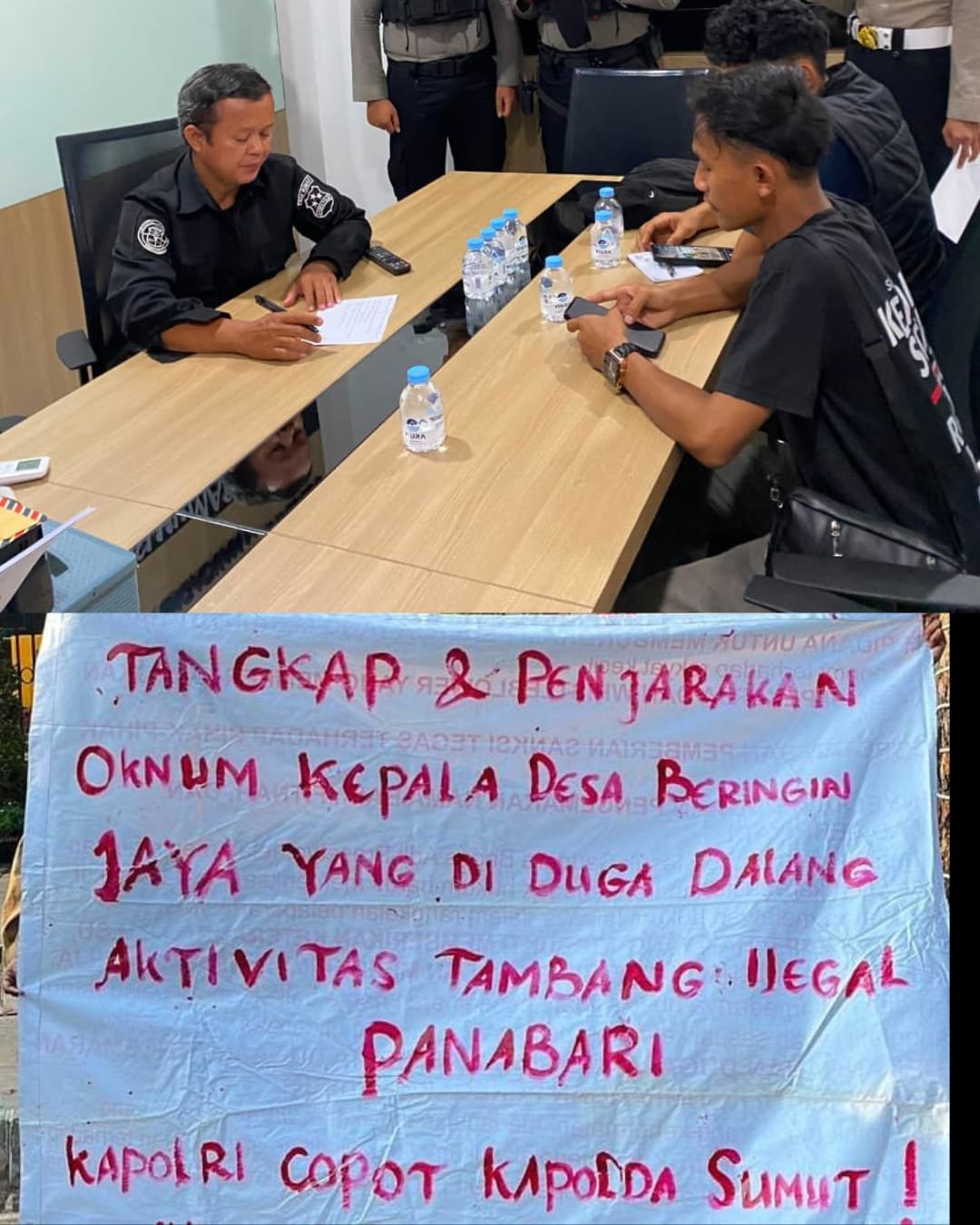 tvmiranda.com | AMP2K Demo Jilid II di Mabes Polri, Minta Kapolri Periksa Kepala Desa Beringin Jaya Diduga Terlibat Aktivitas PETI.