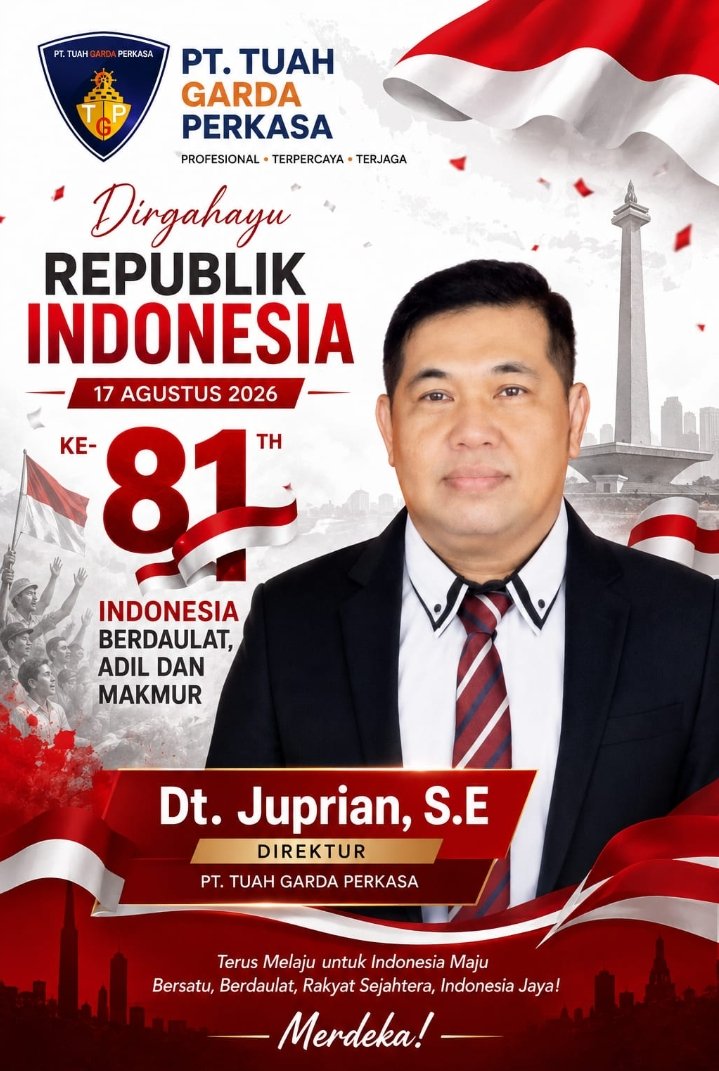 tvmiranda.com | Semangat Dirgahayu RI ke-81! PT Tuah Garda Perkasa: Bersama SDM Profesional Kita Sejahterakan Bangsa