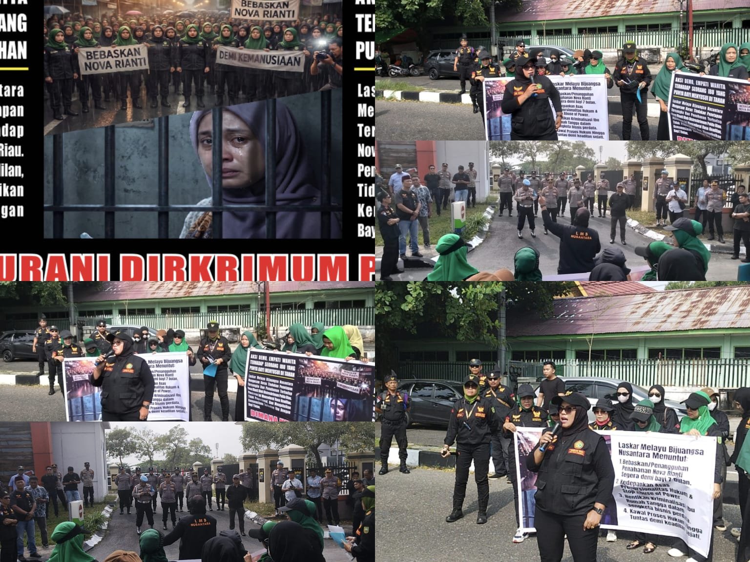 | LMB Nusantara Tuntut Bebaskan Nova Rianti Ibu Bayi 7 Bulan Jadi Korban Kriminalisasi Polda Riau, Asas Kemanusiaan dan Keadilan Dilanggar | LMB Nusantara Tuntut Bebaskan Nova Rianti Ibu Bayi 7 Bulan Jadi Korban Kriminalisasi Polda Riau, Asas Kemanusiaan dan Keadilan Dilanggar